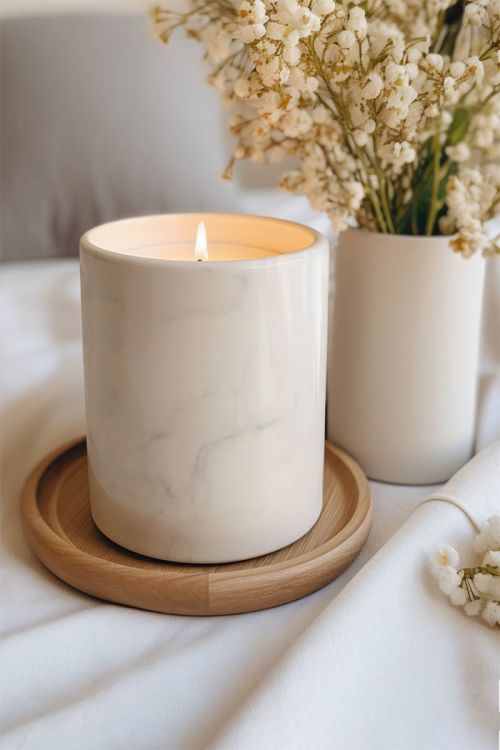 Αρωματικό Κερί, Χειροποίητο με Άρωμα Vanilla Cream, Mom Tune