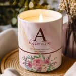Αρωματικό Κερί, Χειροποίητο με Άρωμα Vanilla Cream, Floral Mom