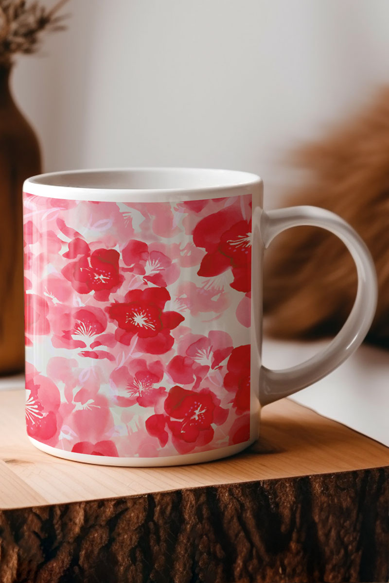 Κούπα Προσωποποιημένη, Δώρο για Μητέρα, Red Flowers