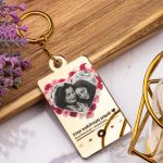 Μπρελόκ Κλειδιών Golden Mirror με Φωτογραφία Rose Heart