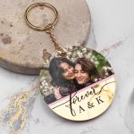 Μπρελόκ Κλειδιών Golden Mirror με Φωτογραφία Forever