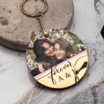 Μπρελόκ Κλειδιών Golden Mirror με Φωτογραφία Forever