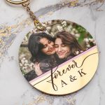 Μπρελόκ Κλειδιών Golden Mirror με Φωτογραφία Forever