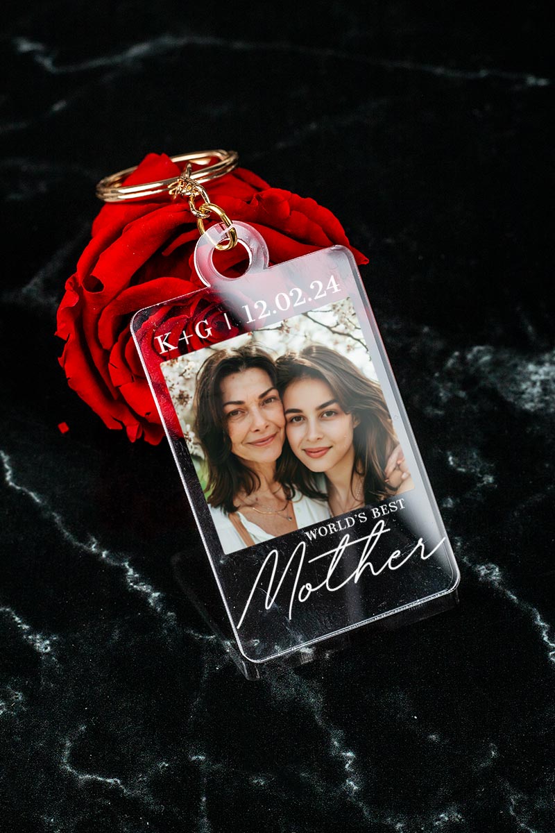 Μπρελόκ Κλειδιών με Φωτογραφία για Μητέρα, Best Mother