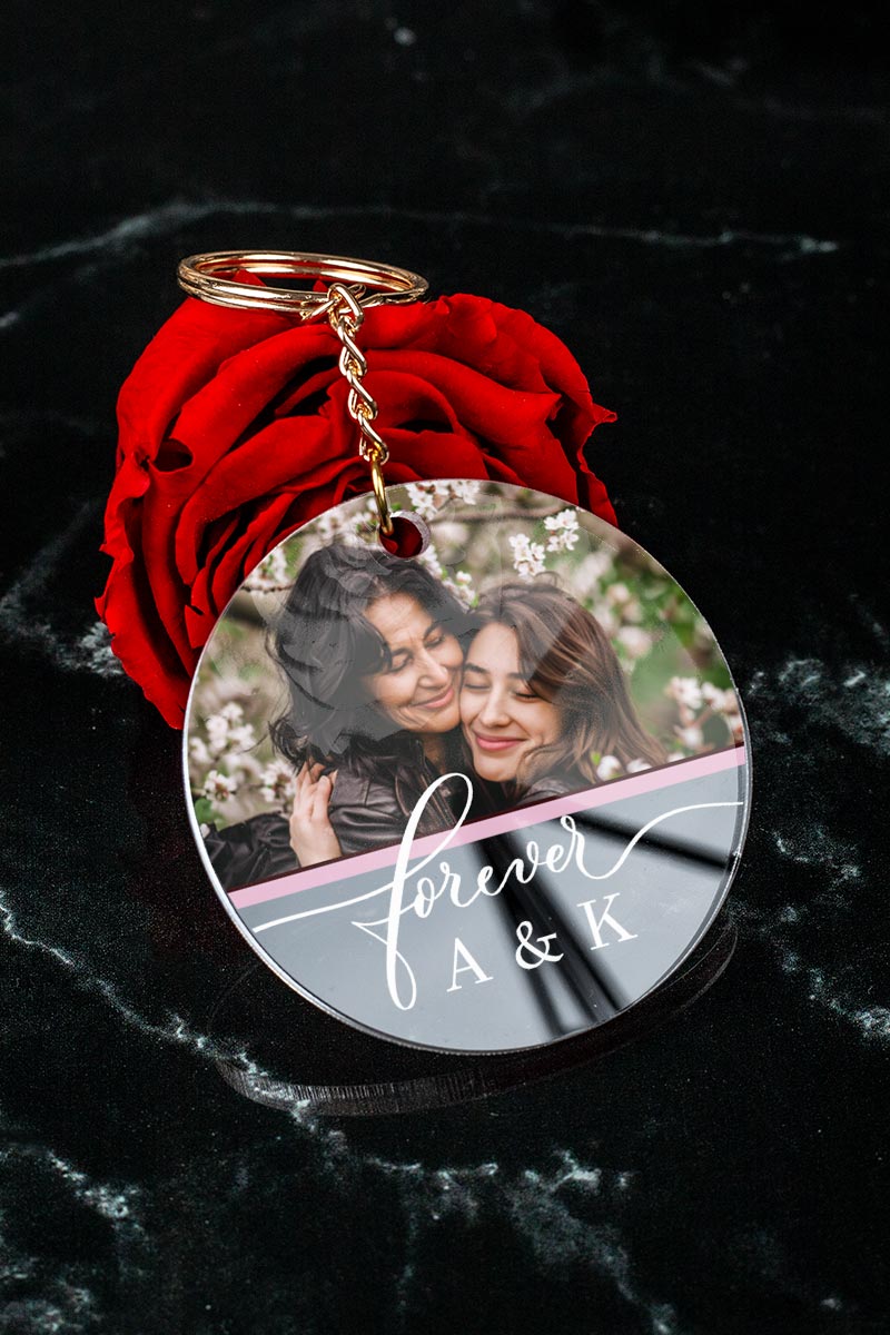 Μπρελόκ Κλειδιών με Φωτογραφία για Μητέρα, Forever