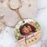 Ξύλινο Μπρελόκ Κλειδιών με Φωτογραφία για Μητέρα Forever