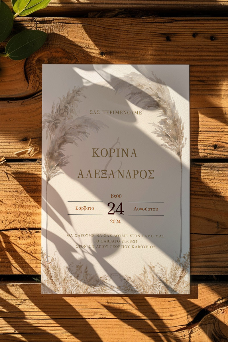 Προσκλητήρια Γάμου με σχέδιο Ανοιξιάτικο Άρωμα