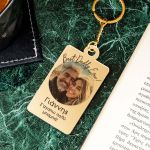 Μπρελόκ Κλειδιών Golden Mirror με Φωτογραφία Best Daddy