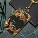 Μπρελόκ Κλειδιών Golden Mirror με Φωτογραφία Lovely Dad