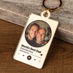 Μπρελόκ Κλειδιών Golden Mirror με Φωτογραφία Dad Song