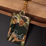 Μπρελόκ Κλειδιών Golden Mirror με Φωτογραφία Lovely Dad
