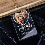 Μπρελόκ Κλειδιών με Φωτογραφία για Πατέρα, Daddy Heart