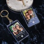 Σετ 2 Μπρελόκ Κλειδιών με Φωτογραφία και Ονόματα για Πατέρα
