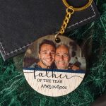 Ξύλινο Μπρελόκ Κλειδιών με Φωτογραφία για Πατέρα, Sweet Dad