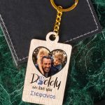 Μπρελόκ Κλειδιών με Φωτογραφία για Πατέρα, Daddy Heart