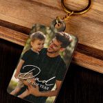 Ξύλινο Μπρελόκ Κλειδιών με Φωτογραφία για Πατέρα, Lovely Dad