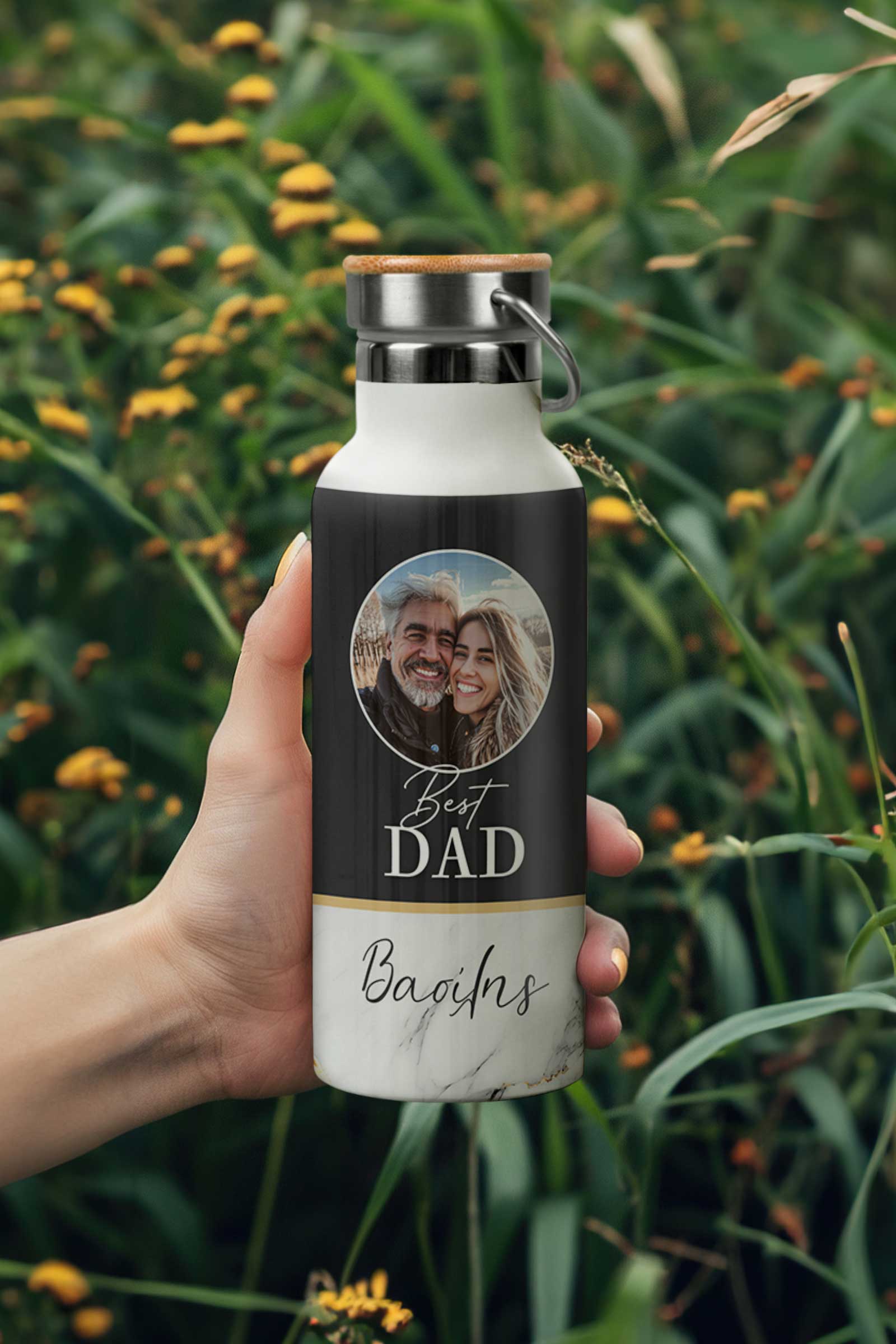 Μπουκάλι Θερμός, Ανοξείδωτo με Προσωποποίηση, Best Dad