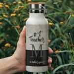 Μπουκάλι Θερμός Ανοξείδωτo με Σχέδιο Marble Teacher