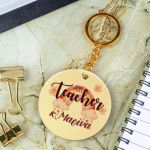 Μπρελόκ Κλειδιών με Όνομα Golden Mirror, Δώρο για Δασκάλα