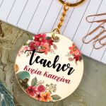 Μπρελόκ Κλειδιών με Όνομα Golden Mirror, Δώρο για Δασκάλα