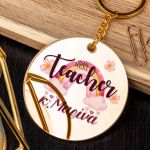 Μπρελόκ Κλειδιών με Όνομα Golden Mirror, Δώρο για Δασκάλα