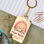 Μπρελόκ Κλειδιών με Όνομα Golden Mirror, Δώρο για Δασκάλα