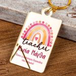 Μπρελόκ Κλειδιών με Όνομα Golden Mirror, Δώρο για Δασκάλα