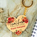 Μπρελόκ Κλειδιών με Όνομα Golden Mirror, Δώρο για Δασκάλα
