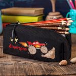 Σχολική Κασετίνα με Όνομα, σε Μαύρο Χρώμα & Σχέδιο Truck