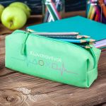 Σχολική Κασετίνα με Όνομα, σε Πετρόλ Χρώμα & Σχέδιο Play