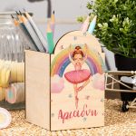 Μολυβοθήκη Προσωποποιημένη για Παιδιά με Σχέδιο Μπαλαρίνα