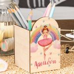 Μολυβοθήκη Προσωποποιημένη για Παιδιά με Σχέδιο Μπαλαρίνα