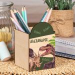 Μολυβοθήκη Προσωποποιημένη για Παιδιά με Σχέδιο Δεινόσαυρος