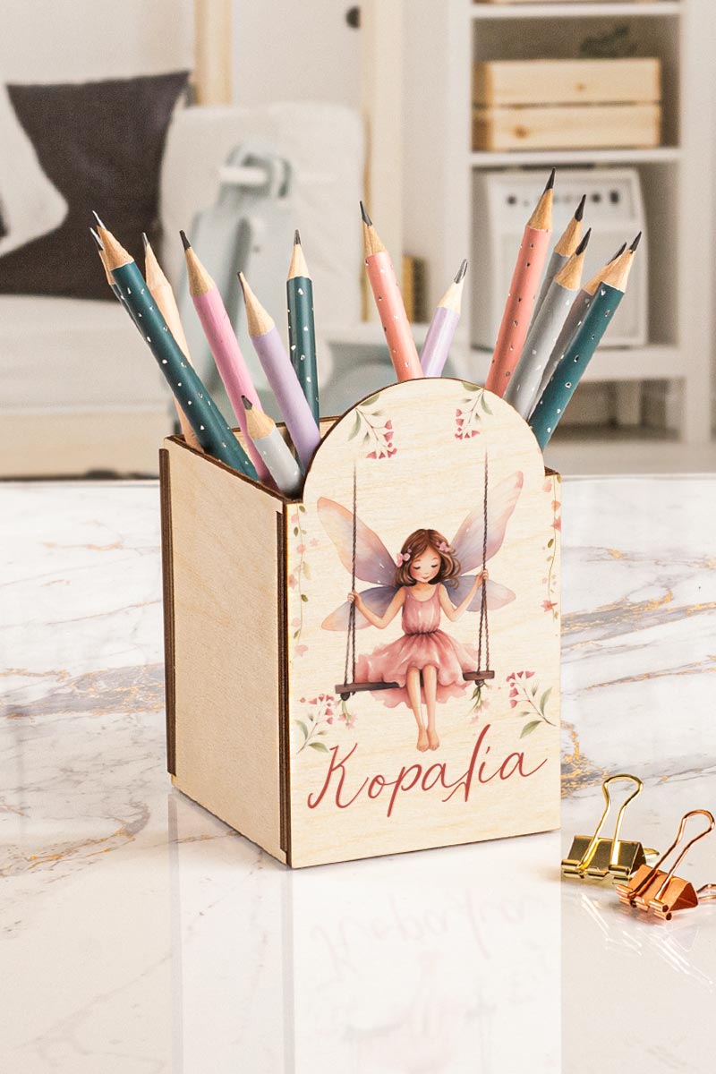 Μολυβοθήκη Προσωποποιημένη για Παιδιά με Σχέδιο Κούνια