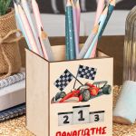 Μολυβοθήκη Προσωποποιημένη για Παιδιά με Σχέδιο Αυτοκίνητο