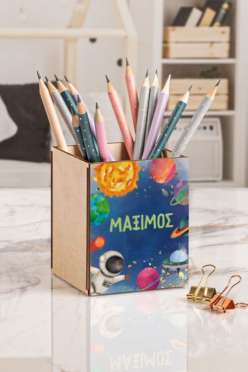 Μολυβοθήκη Προσωποποιημένη για Παιδιά με Σχέδιο Διάστημα