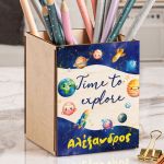 Μολυβοθήκη Προσωποποιημένη για Παιδιά με Σχέδιο Πλανήτες