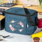 Ισοθερμικό Τσαντάκι Φαγητού Παιδικό με Όνομα, Pink Flowers