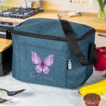 Ισοθερμικό Τσαντάκι Φαγητού Παιδικό με Όνομα, Purple Butterfly