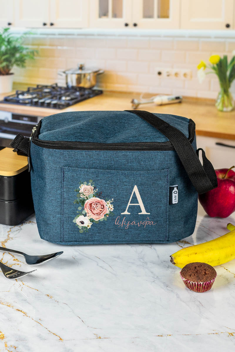 Ισοθερμικό Τσαντάκι Φαγητού Παιδικό με Όνομα, Roses Blossom