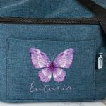 Ισοθερμικό Τσαντάκι Φαγητού Παιδικό με Όνομα, Purple Butterfly