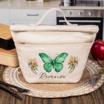 Ισοθερμικό Τσαντάκι Φαγητού Παιδικό με Όνομα, Green Butterfly