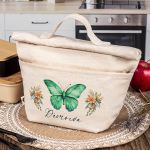 Ισοθερμικό Τσαντάκι Φαγητού Παιδικό με Όνομα, Green Butterfly
