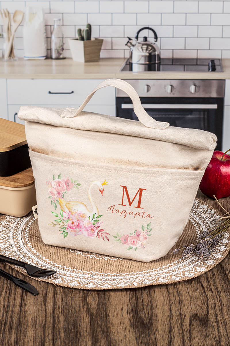 Ισοθερμικό Τσαντάκι Φαγητού Παιδικό με Όνομα, Swan Princess