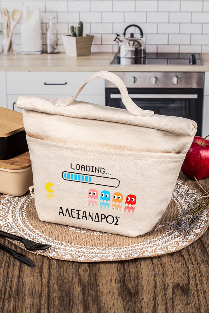 Ισοθερμικό Τσαντάκι Φαγητού Παιδικό με Όνομα, Pacman Loading