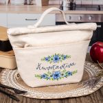 Ισοθερμικό Τσαντάκι Φαγητού Παιδικό με Όνομα, Blue Blossom