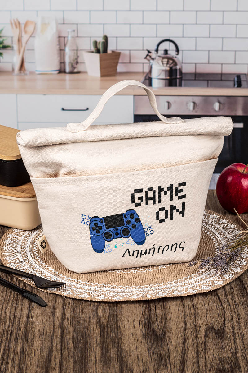 Ισοθερμικό Τσαντάκι Φαγητού Παιδικό με Όνομα, Game On