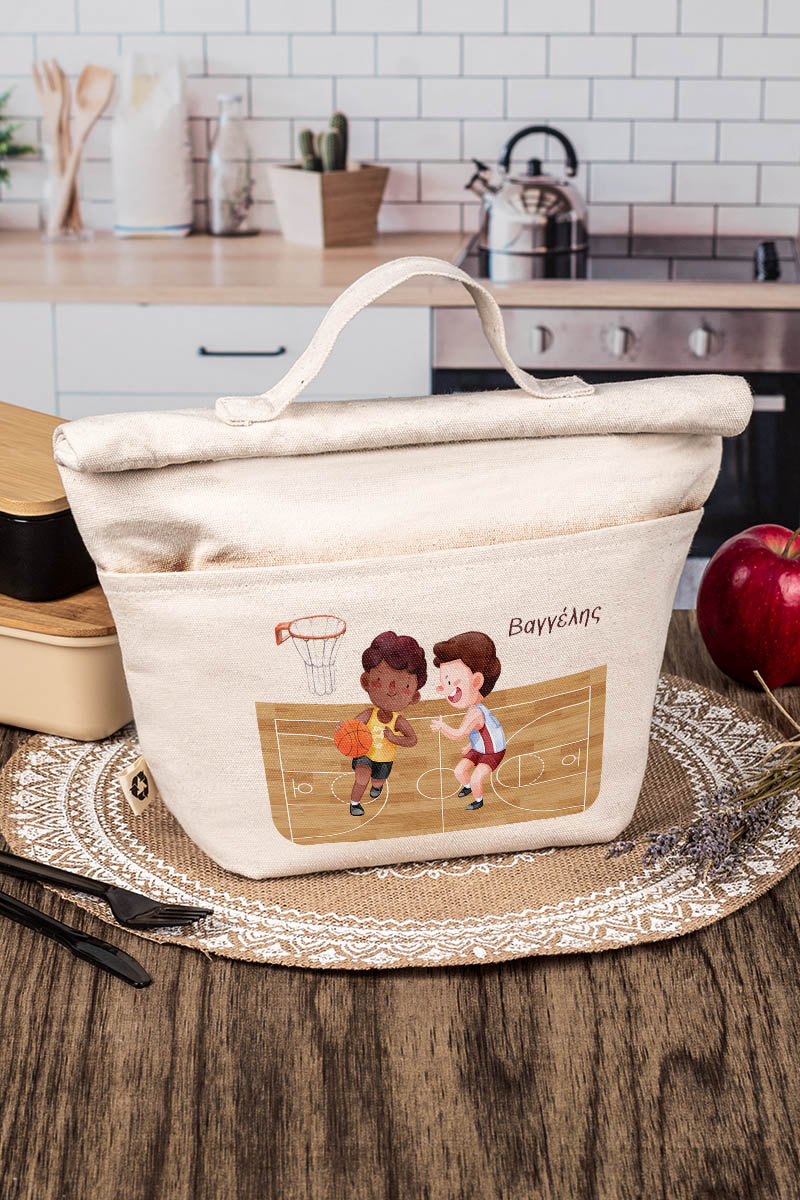 Ισοθερμικό Τσαντάκι Φαγητού Παιδικό με Όνομα, Basket Fun