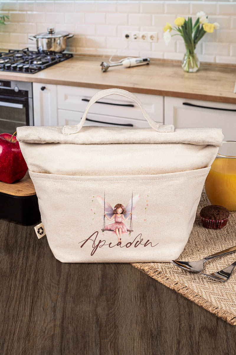 Ισοθερμικό Τσαντάκι Φαγητού Παιδικό με Όνομα, Fairy Swing