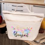 Ισοθερμικό Τσαντάκι Φαγητού Παιδικό με Όνομα, Cute Flowers